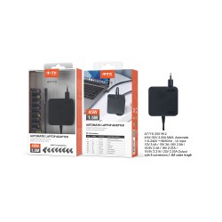 CARGADOR AUTOMÁTICO MTK AT719 NE CON 8 CONECTORES PARA PORTÁTIL 45W 1.5M NEGRO CARGADOR AUTOMÁTICO MTK AT719 NE CON 8 CONECTORES PARA PORTÁTIL 45W 1.5M NEGRO